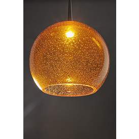 Image4 of Bobo 2 - LED Pendant - Matte Chrome Finish - Amber Glass Shade more views