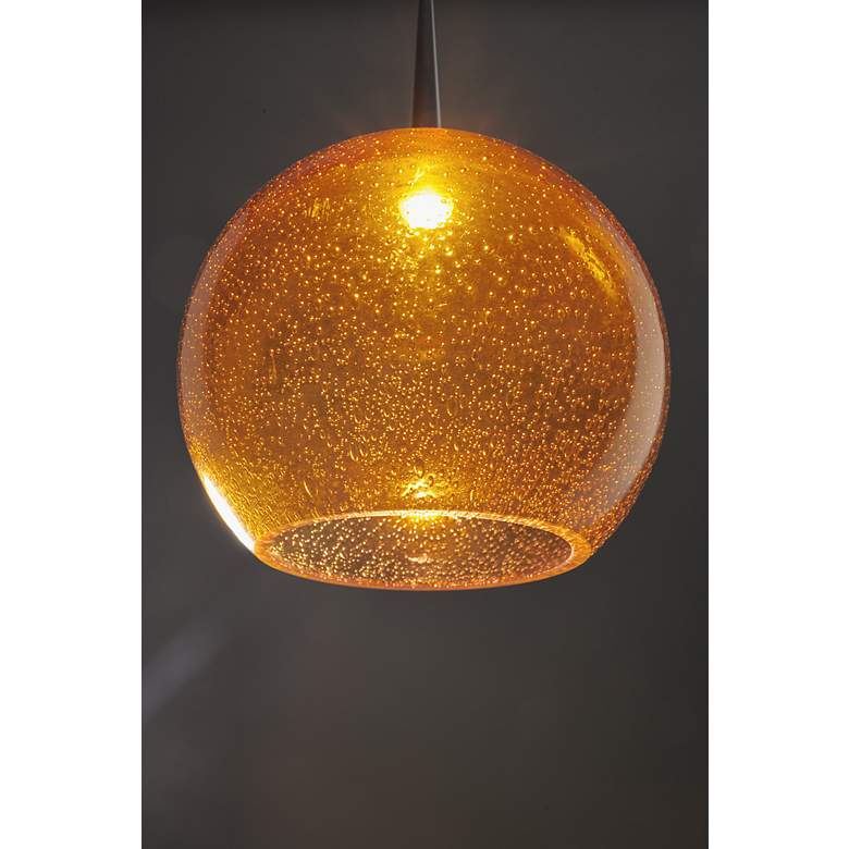 Image 4 Bobo 2 - LED Pendant - Matte Chrome Finish - Amber Glass Shade more views