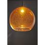 Thumbnail4 of Bobo 2 - LED Pendant - Matte Chrome Finish - Amber Glass Shade more views