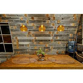 Image5 of Bobo 2 - LED Pendant - Matte Chrome Finish - Amber Glass Shade more views