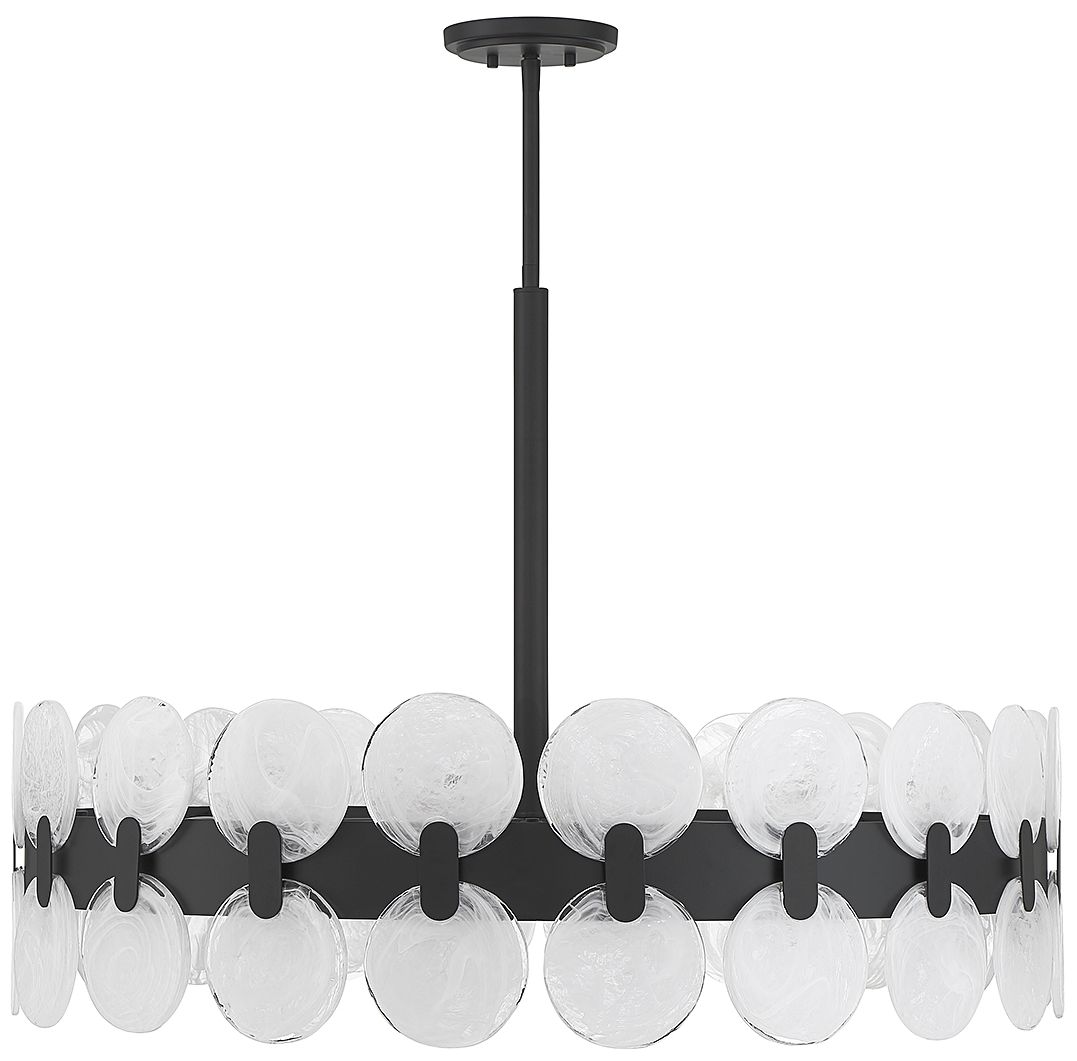 Image 4 Boca 10-Light Chandelier in Matte Black more views