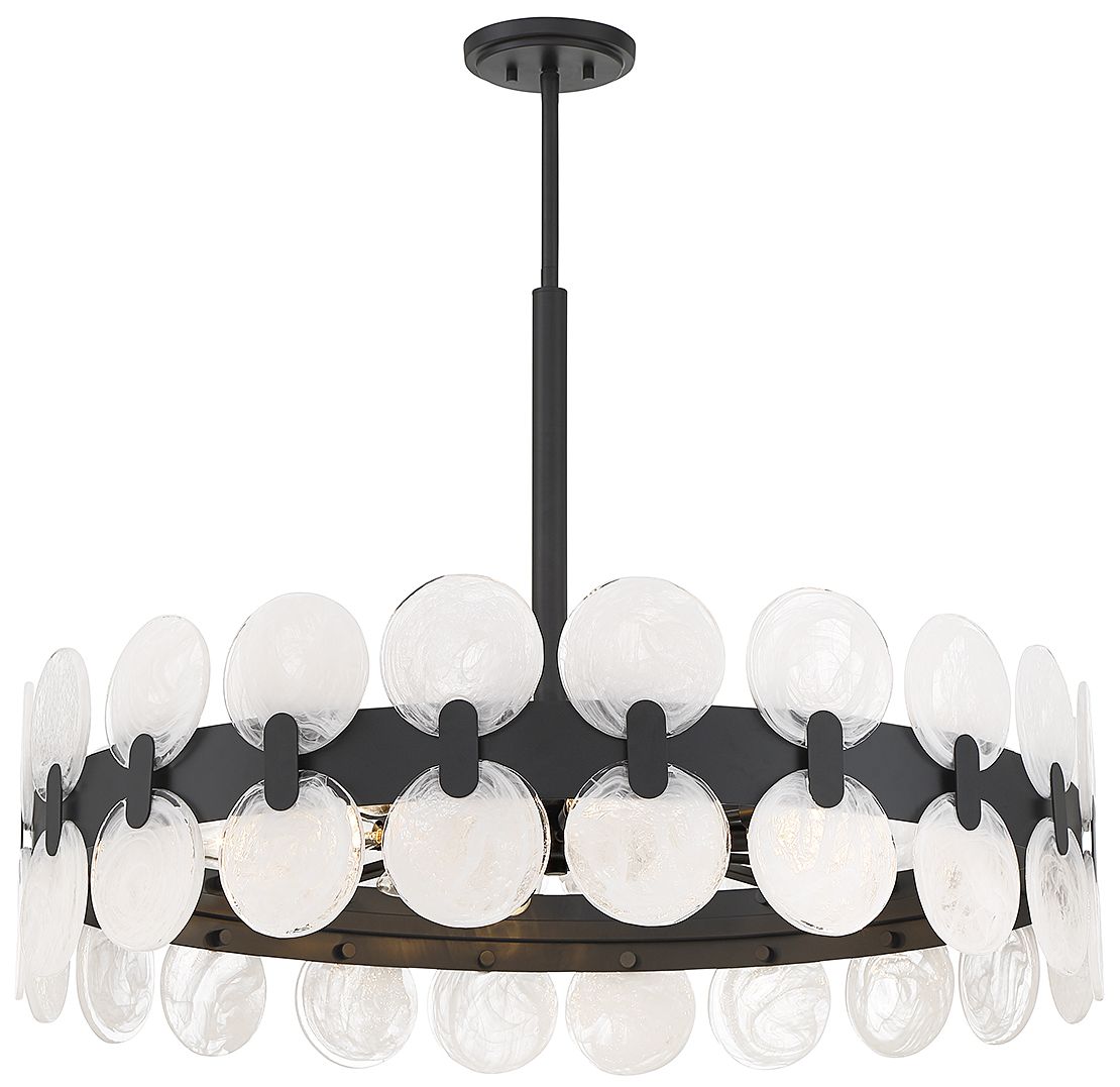 Image 6 Boca 10-Light Chandelier in Matte Black more views