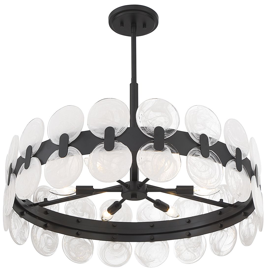 Image 5 Boca 6-Light Chandelier in Matte Black more views