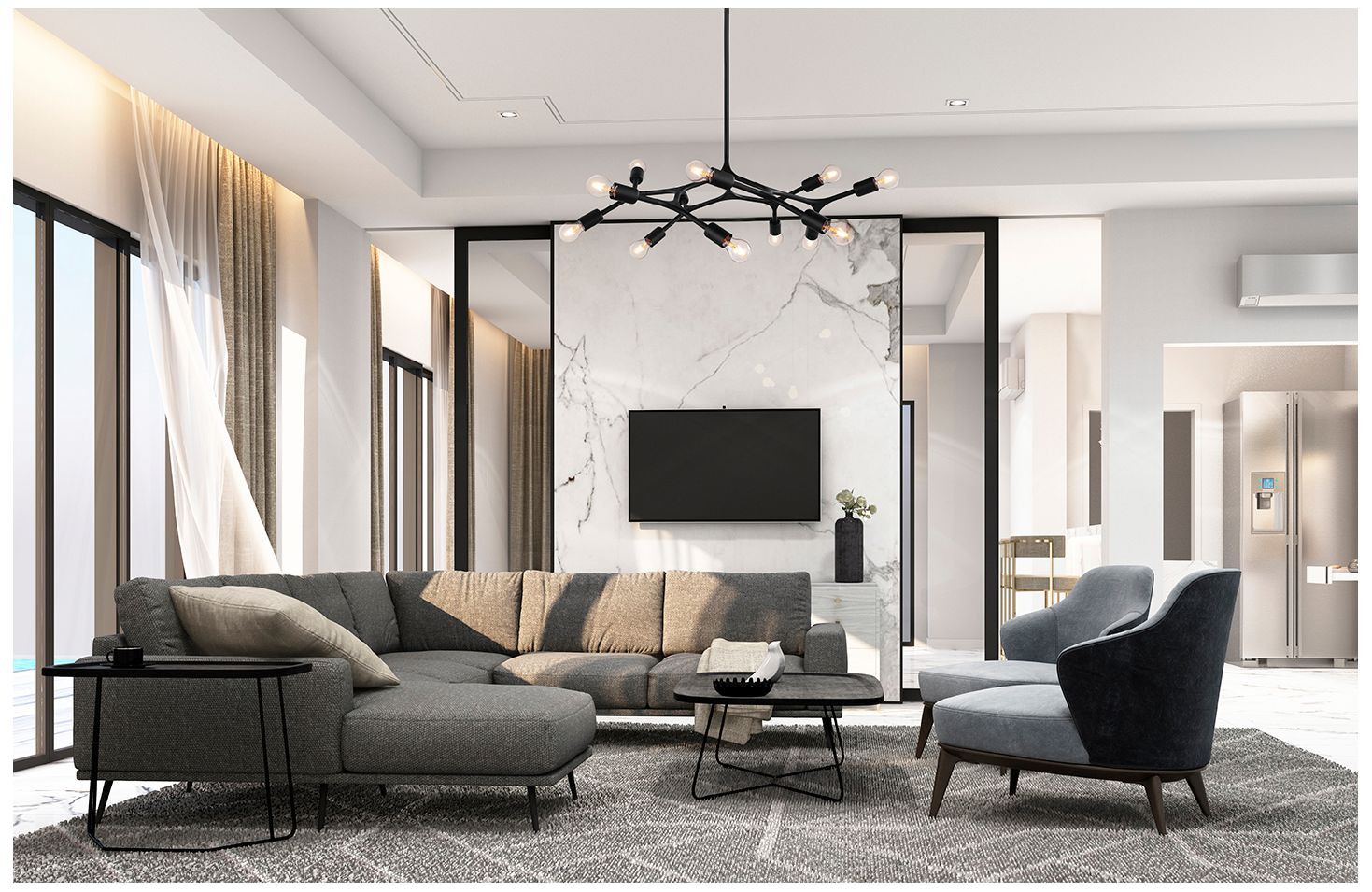 Image 3 Bocadella Modern Matte Black 31.5" more views