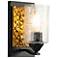 Bocage 1 Light Wall Sconce In Matte Black And Gold