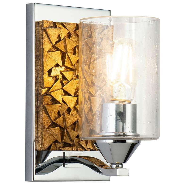 Image 1 Bocage 1 Light Wall Sconce In Polished Chrome And Gold