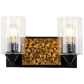 Image1 of Bocage 2 Light Bath Bar In Matte Black And Gold