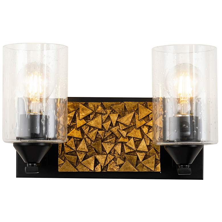 Image 1 Bocage 2 Light Bath Bar In Matte Black And Gold