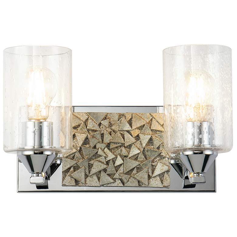 Image 1 Bocage 2 Light Bath Bar In Polished Chrome And Silver
