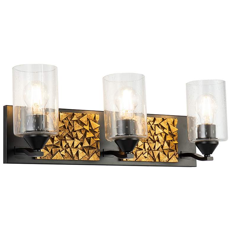 Image 1 Bocage 3 Light Bath Bar In Matte Black And Gold