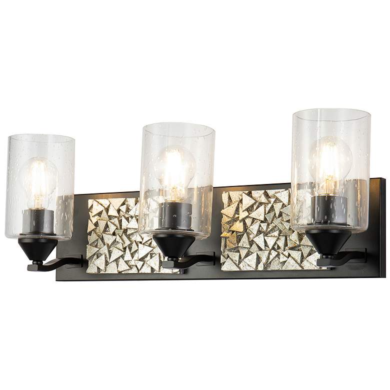 Image 1 Bocage 3 Light Bath Bar In Matte Black And Silver