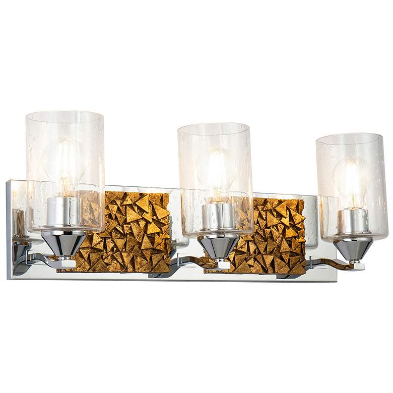 Image 1 Bocage 3 Light Bath Bar In Polished Chrome And Gold