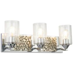 Bocage 3 Light Bath Bar In Polished Chrome And Silver