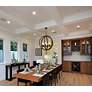 7_Bodega Bay 18"W Anthracite and Pecan Wood 5-Light Chandelier more views