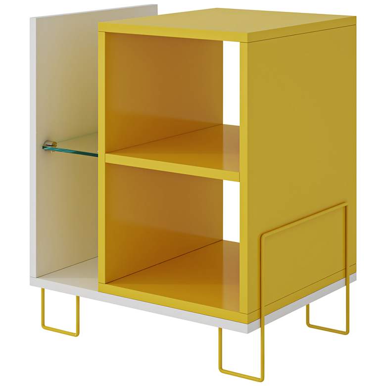 Image 1 Boden 17 1/2 inch Wide Yellow-White Modern Cube Bookcase
