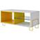 Boden 35 1/2" Wide White and Yellow Wood Modern TV Stand