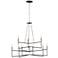 Bodie 36" Havana Gold and Black Carbon 9-Light Modern Chandelier