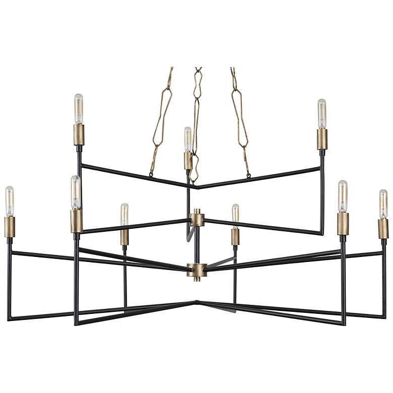 Image 6 Bodie 36" Havana Gold and Black Carbon 9-Light Modern Chandelier more views