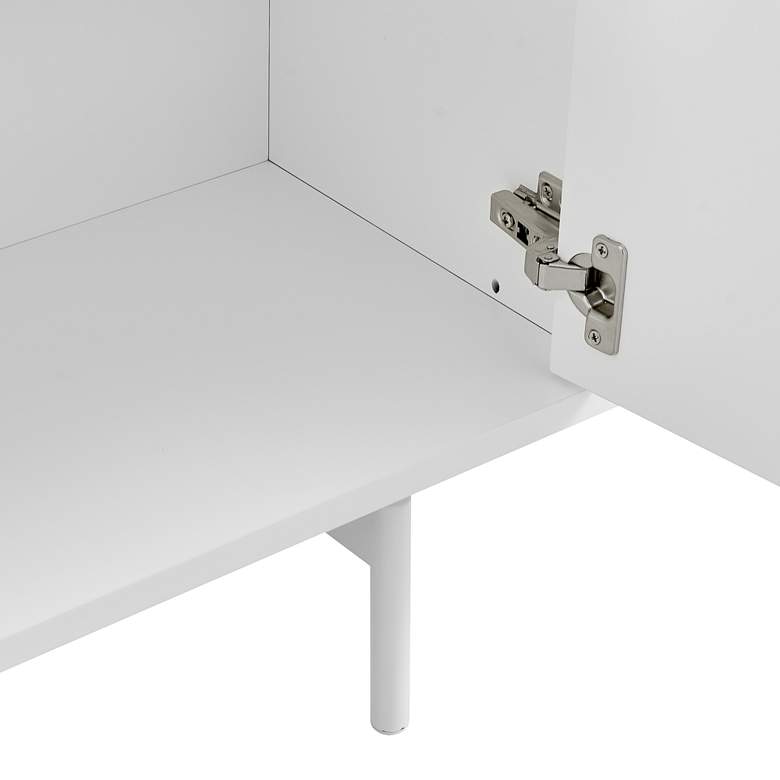 Image 2 Bodie 47 1/4" Wide White Lacquered Wood 1-Door Coffee Table more views