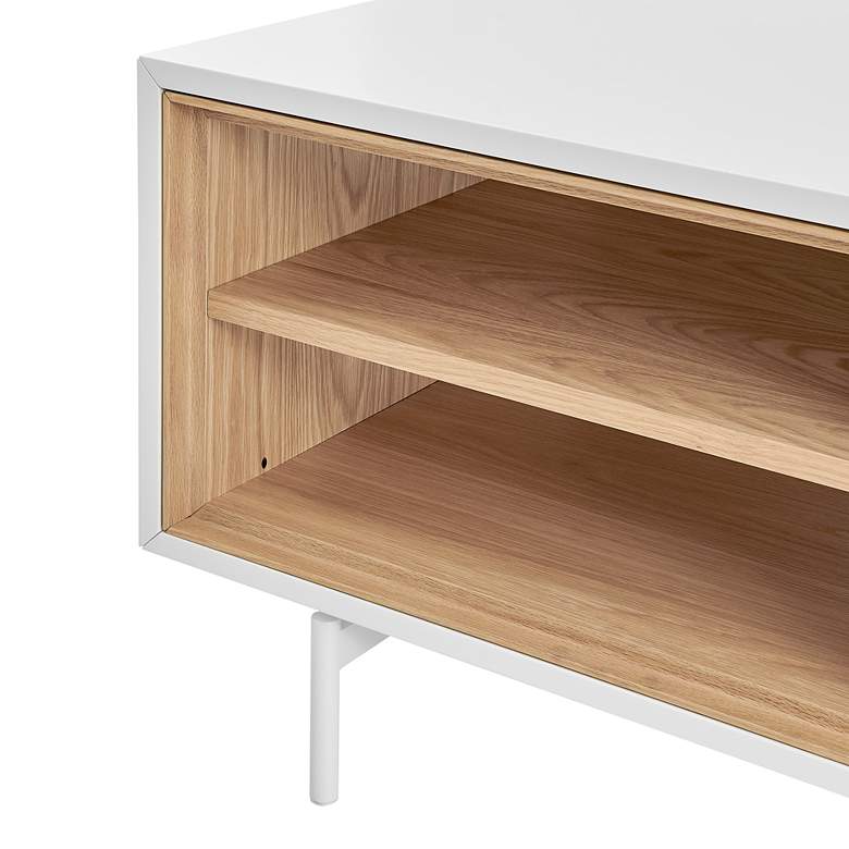 Image 3 Bodie 47 1/4" Wide White Lacquered Wood 1-Door Coffee Table more views