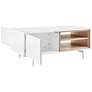 Bodie 47 1/4" Wide White Lacquered Wood 1-Door Coffee Table