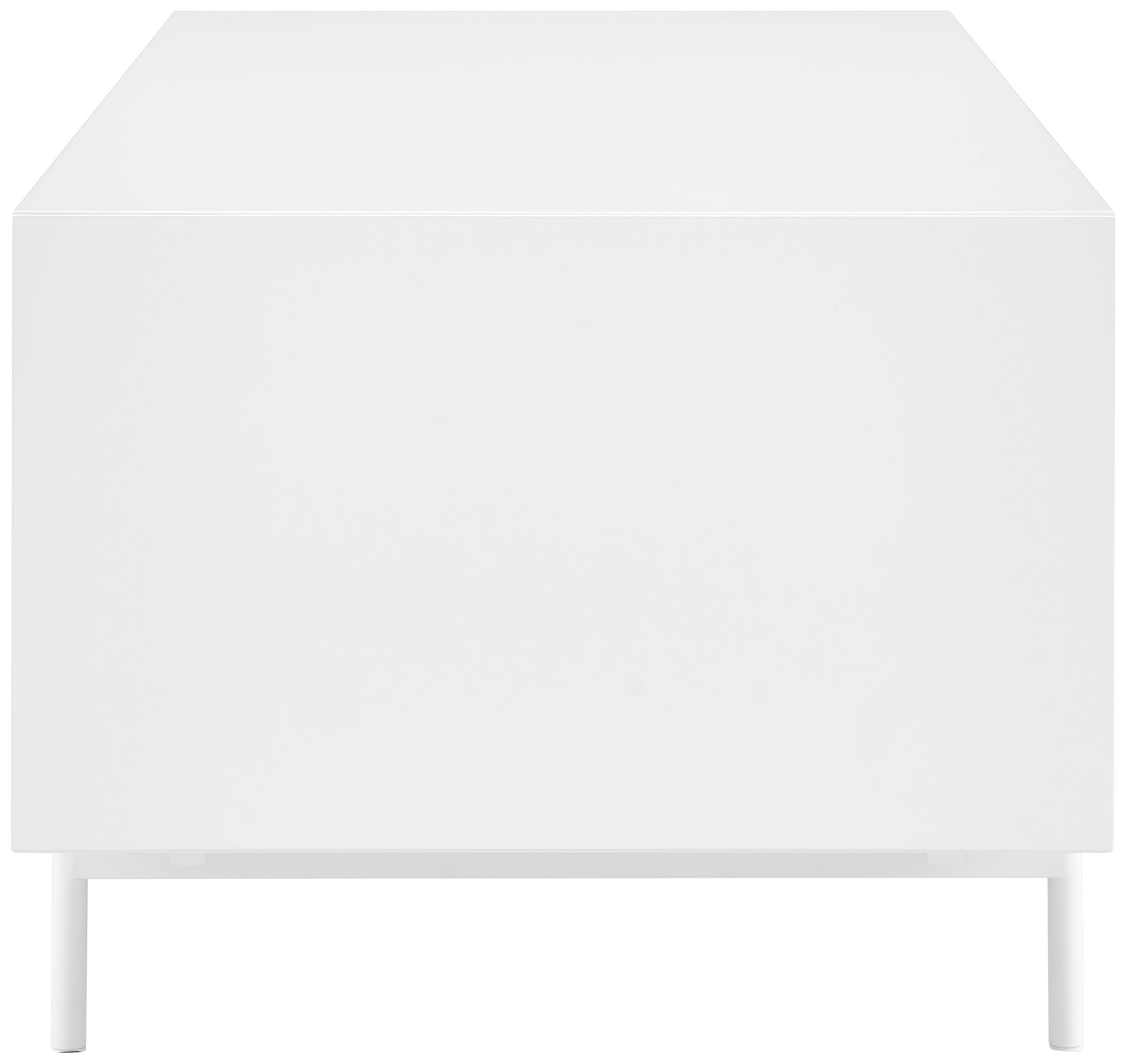 Bodie 47 1/4" Wide White Lacquered Wood 1-Door Coffee Table