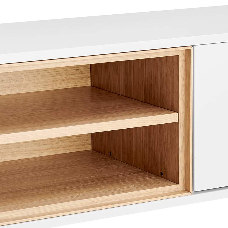 Image 5 Bodie 70 3/4" Wide White Lacquered Wood 2-Door Media Stand more views