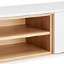 5_Bodie 70 3/4" Wide White Lacquered Wood 2-Door Media Stand more views