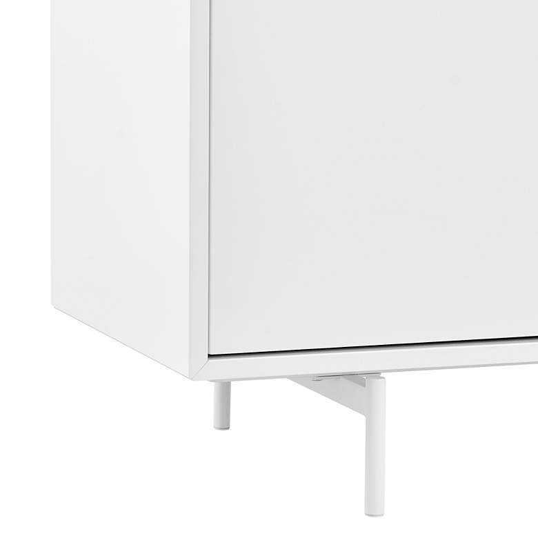 Image 3 Bodie 78 3/4" Wide White Lacquered Wood 4-Door Sideboard more views