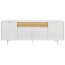 Bodie 78 3/4" Wide White Lacquered Wood 4-Door Sideboard