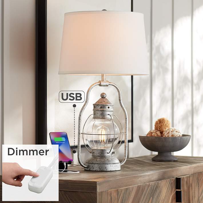 Lantern Night Light LED USB with Table Top Dimmer - #89K57 | Lamps Plus