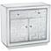 Bodrum 35" Wide 1-Drawer 2-Door Antique Silver Cabinet