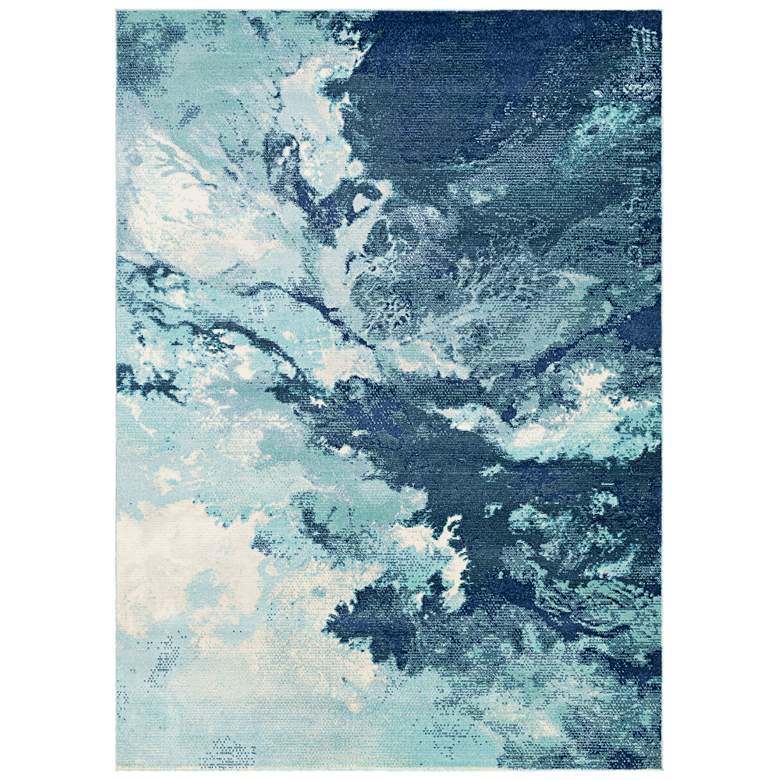Image 1 Bodrum BDM-2306 5'3"x7'3" Ivory Pale Blue Outdoor Area Ru
