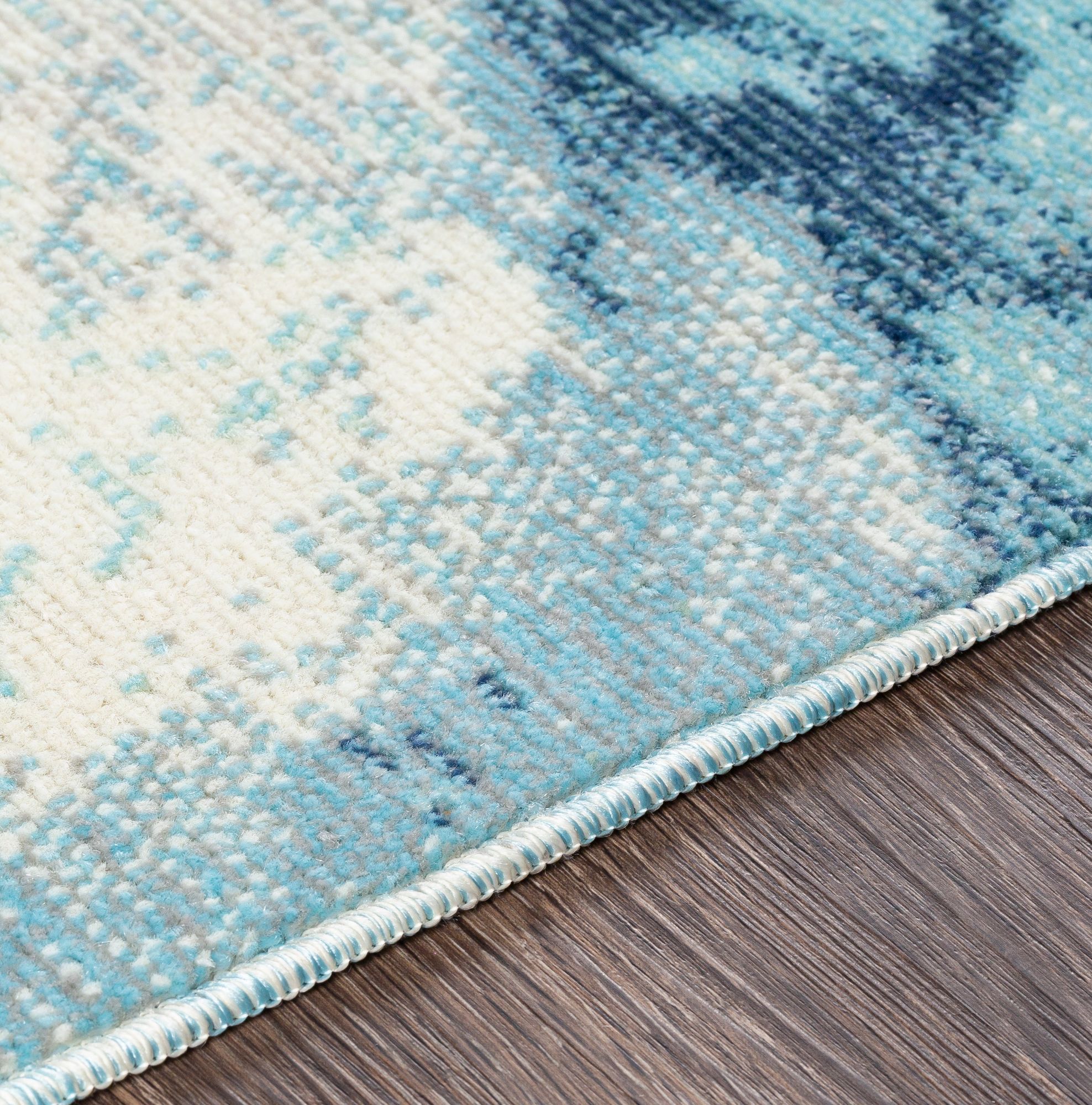 Thumbnail3 of Bodrum BDM-2306 7'10"x10' Ivory Pale Blue Outdoor Area Rug more views