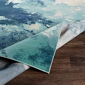 Image4 of Bodrum BDM-2306 7'10"x10' Ivory Pale Blue Outdoor Area Rug more views
