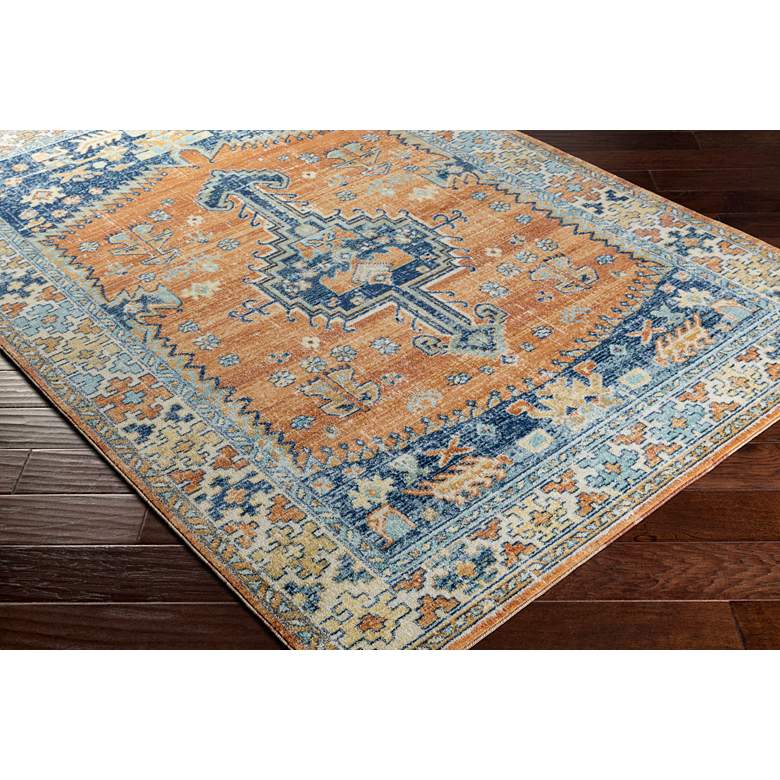 Image 2 Bodrum BDM-2310 5'3"x7'3" Rust and Navy Outdoor Area Rug more views