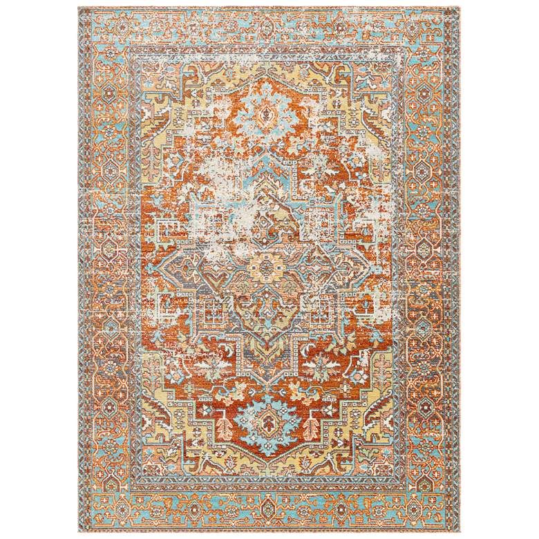 Image 1 Bodrum BDM-2312 5'3"x7'3" Rust and Saffron Outdoor Area R