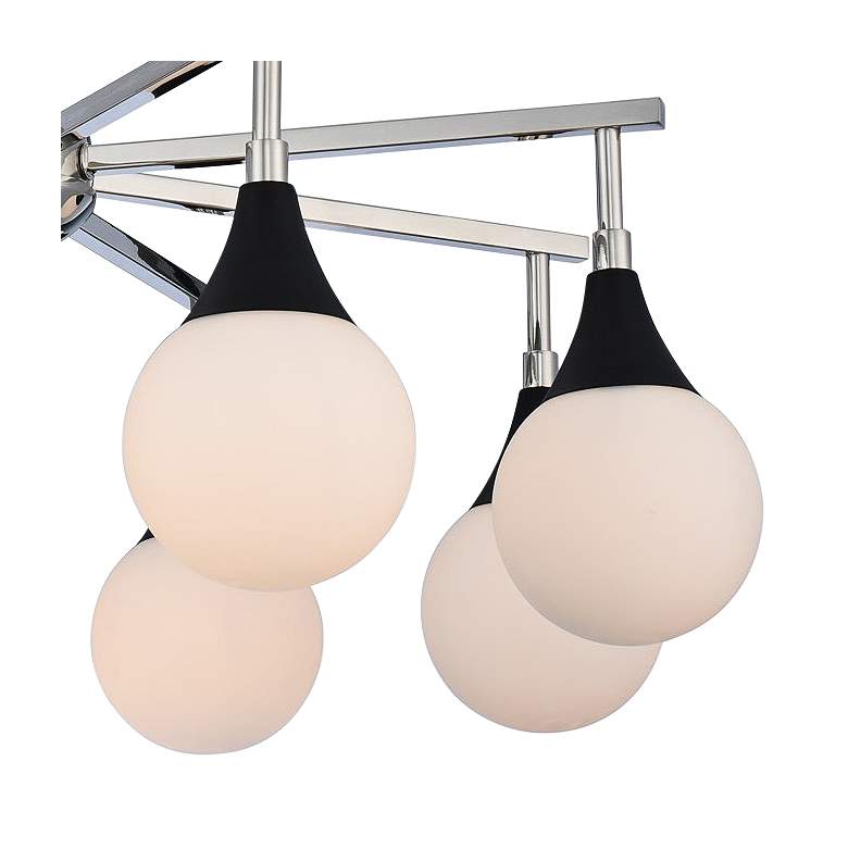 Image 3 Bogart 28" Wide Black w/ Polished Nickel 8-Light Chandelier more views