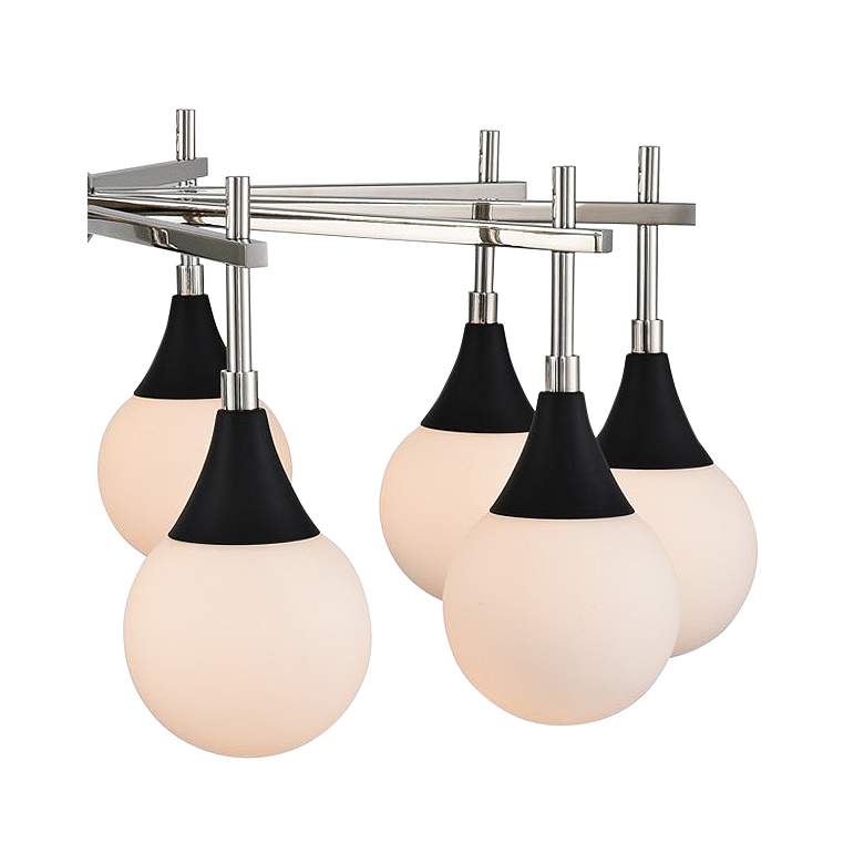 Image 3 Bogart 32" Wide Black w/ Polished Nickel 10-Light Chandelier more views
