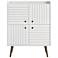 Bogart 45.5" Mid-Century Modern Accent Cabinet in White and Nature