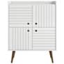 Bogart 45.5" Mid-Century Modern Accent Cabinet in White and Nature