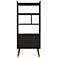 Bogart 62.6" Mid-Century Modern Bookcase in Black and Nature