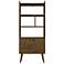 Bogart 62.6" Mid-Century Modern Bookcase in Rustic Brown and Nature