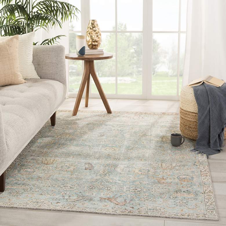 Image 1 Boheme Stag BOH17 5'x8' Teal and Gold Oriental Area Rug
