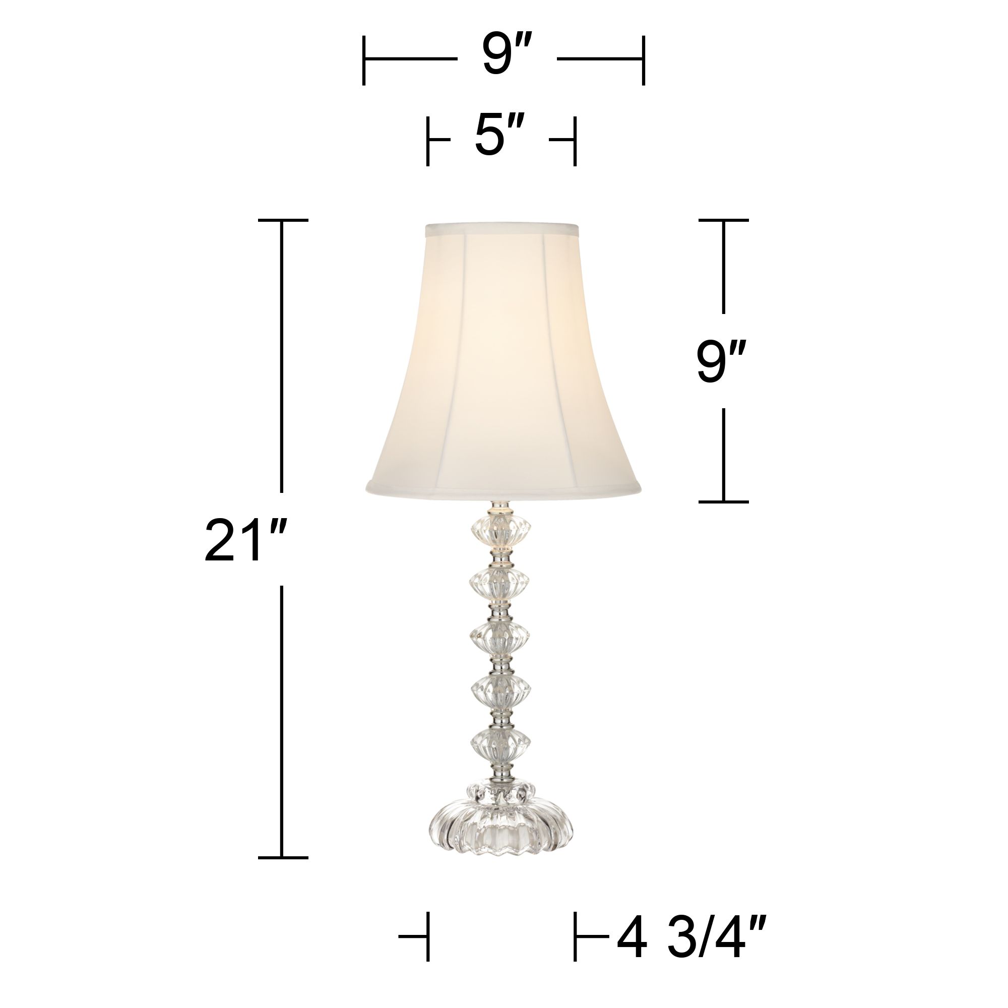 Image 7 Bohemia 21" High Clear Stacked Glass Table Lamp more views