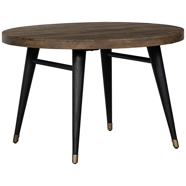 Image 1 Bohemian 47 1/4" Wide Saddle Tan Round Wood Dining Table