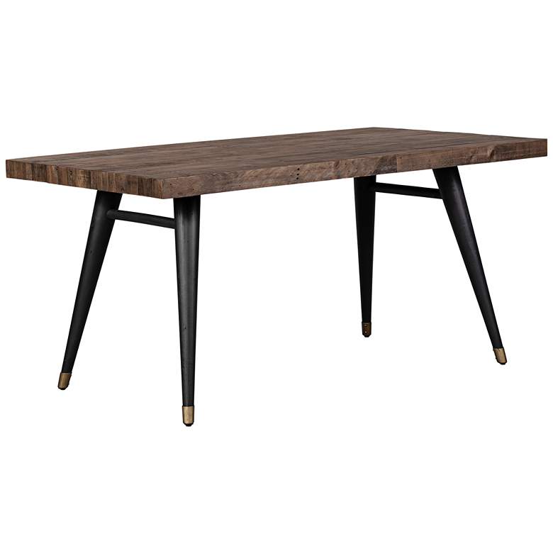 Image 1 Bohemian 63 inch Wide Saddle Tan Rectangular Wood Dining Table