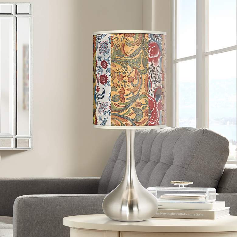Image 1 Bohemian Blooms Giclee Droplet Table Lamp