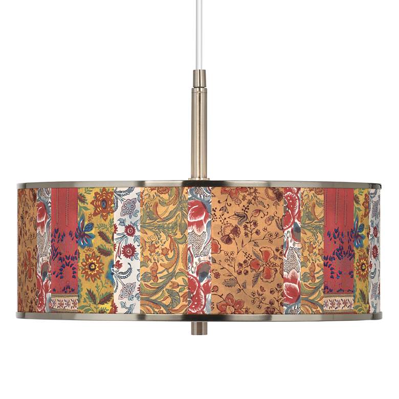 Image 1 Bohemian Blooms Giclee Glow 16 inch Wide Pendant Light