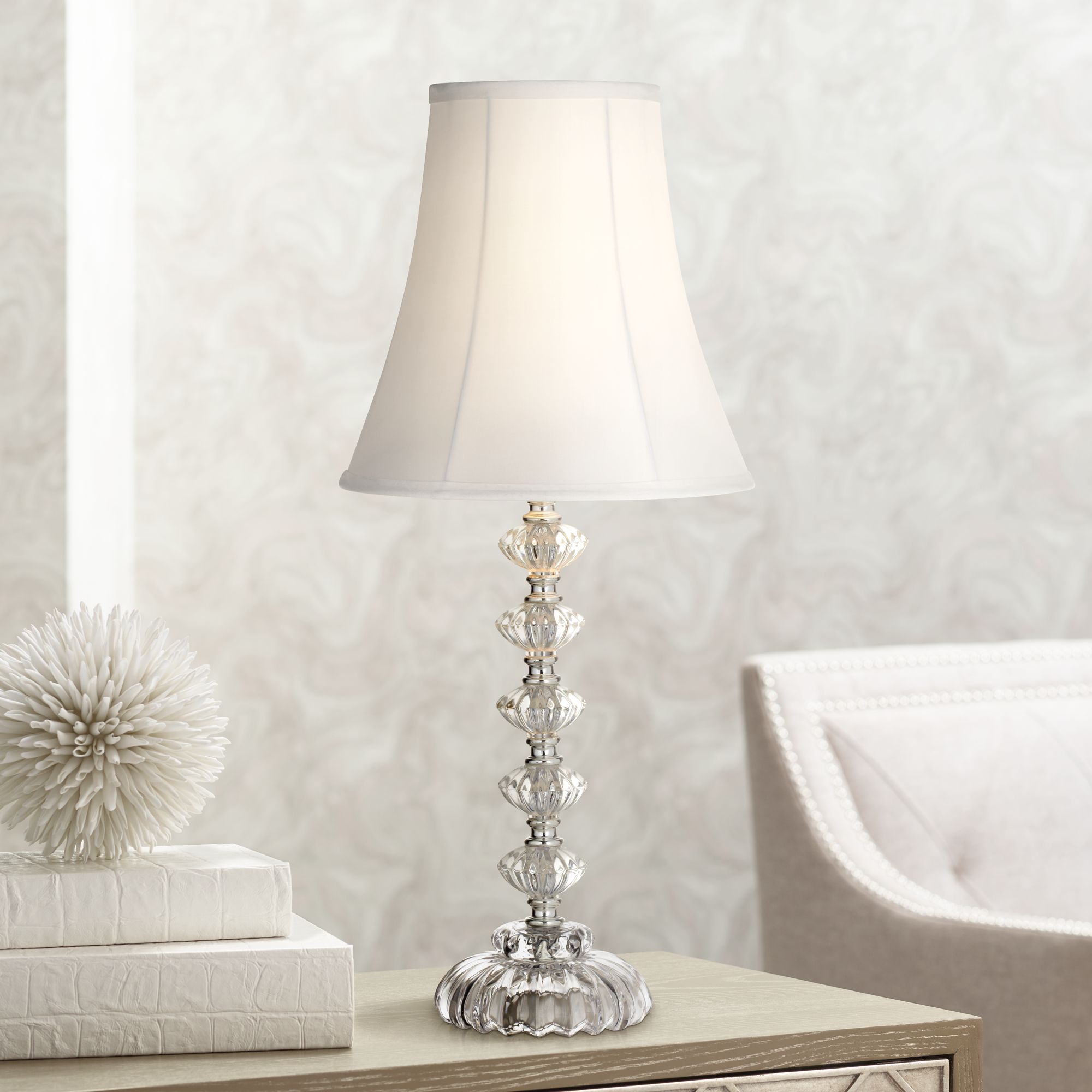 Bohemian Clear Stacked Glass Table Lamp - #4N686 | Lamps Plus